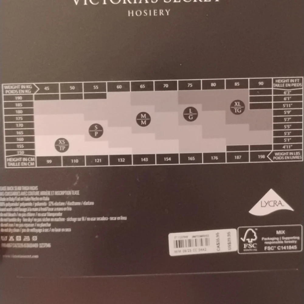 Victoria's Secret Black Tease Back Seam Stockings Love Me Tease Me
